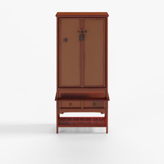 Pair of Chinese Jichimu Yuanjiaogui Cabinets On Stand