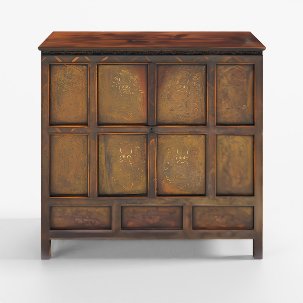 金彩塗装チベット祭壇キャビネット