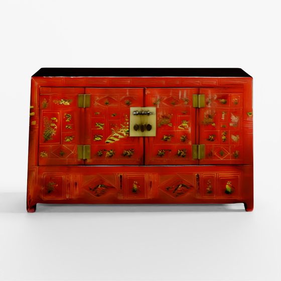 東北産赤漆中国サイドボード（1560、45）