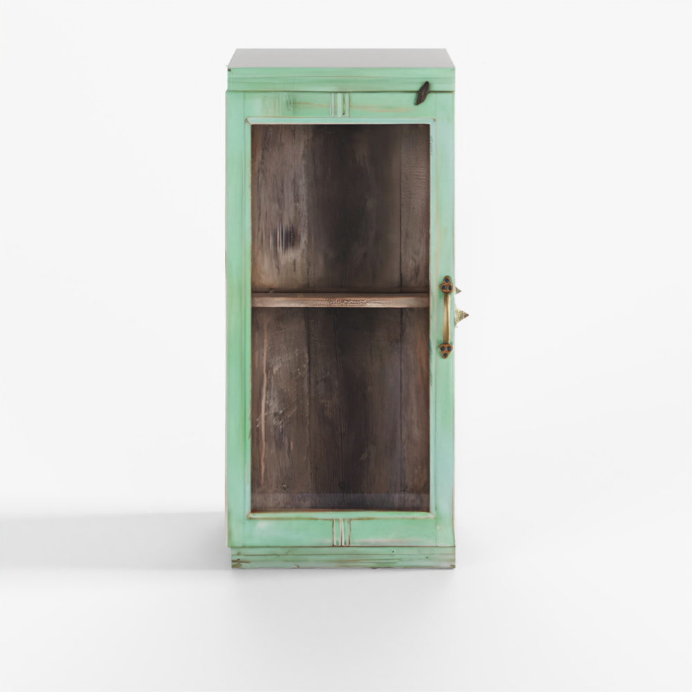 Armadio da Parete in Teca Smaltata Verniciata Verde