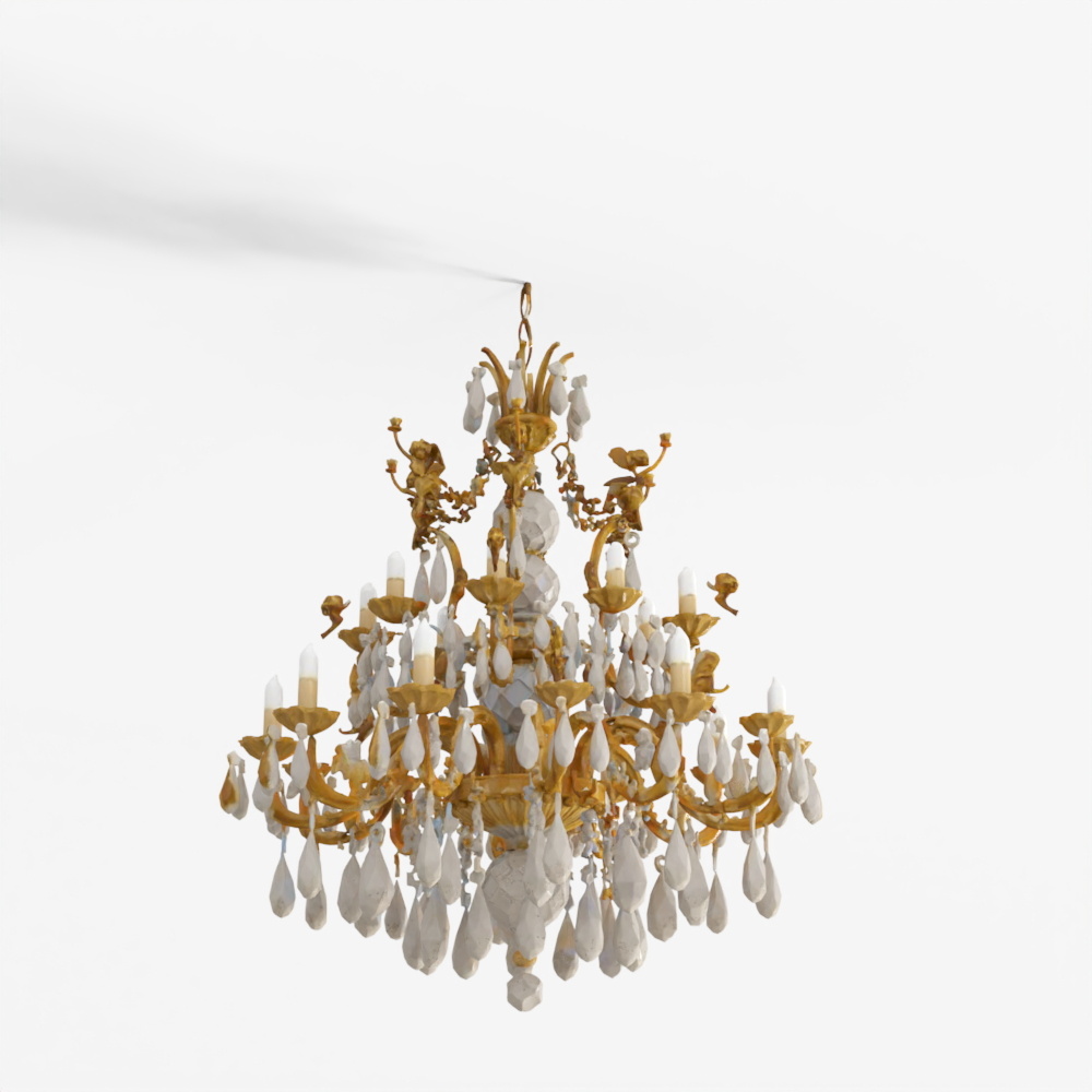 Ornate Crystal Chandelier 3D Model