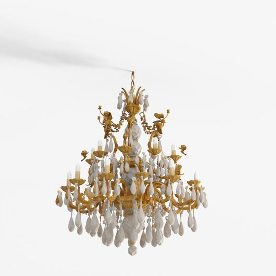 Ornate Crystal Chandelier 3D Model