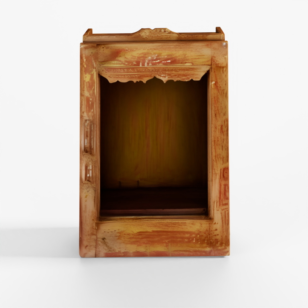 Mobile da Parete Smaltato in Teak Dipinto