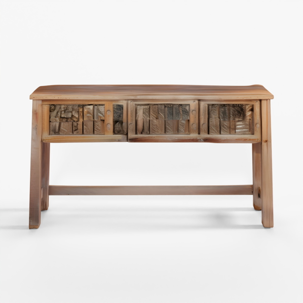 Painted Console Table Made From Reclaimed Teak