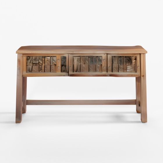 Painted Console Table Made From Reclaimed Teak