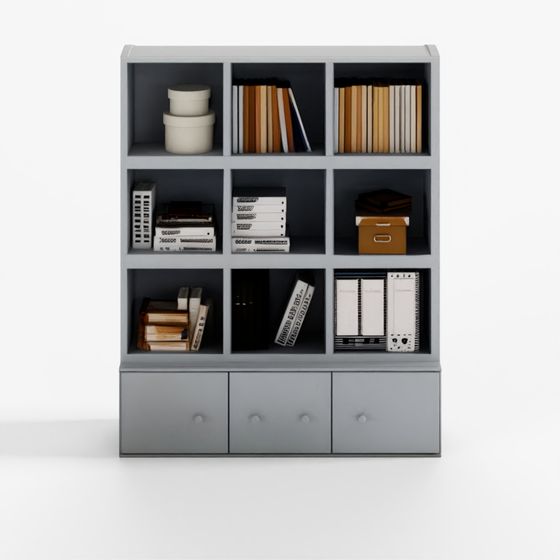 現代リバート ニューフレンズ 4段 1200 底扉付き書棚