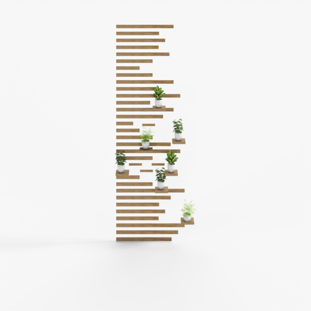 Balcony Wall with Plants Naman