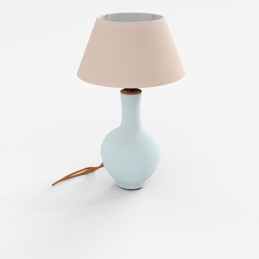 Лампа-вазон из фарфора с целадоновой глазурью
