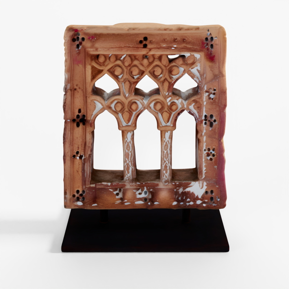 Old 3 Way Stone Lamp Niche From Jaisalmer