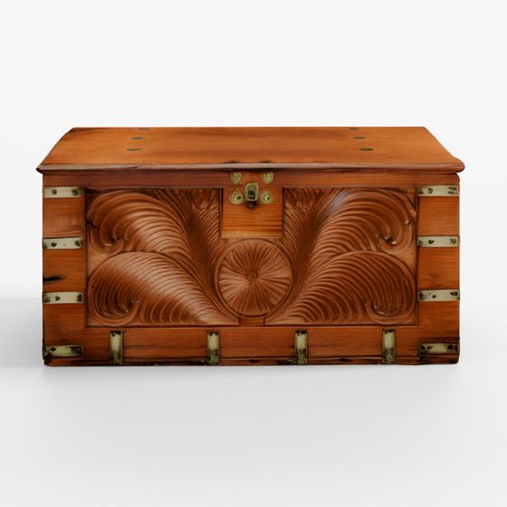 クトチ産真鍮＆ローズウッド製『マラバール』チェスト