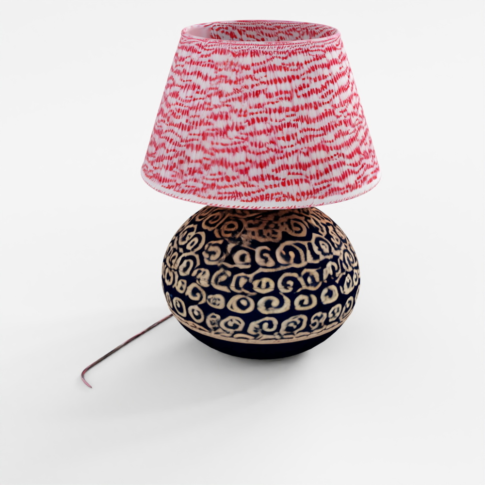 Painted Indian Matka Table Lamp