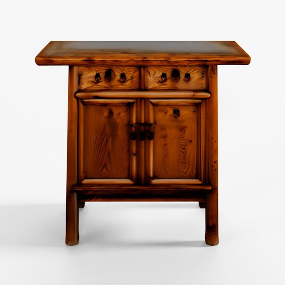 甘粛省産ローカスト材キャビネット