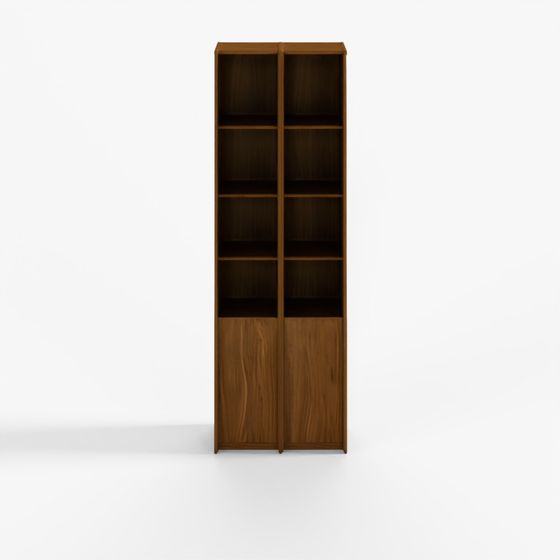 Casamia Habel 6-tier bookcase with partial doors