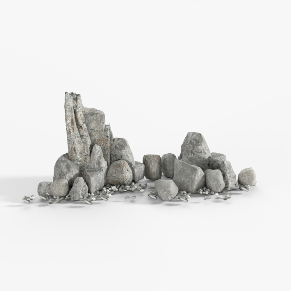 Modern goose stone landscape