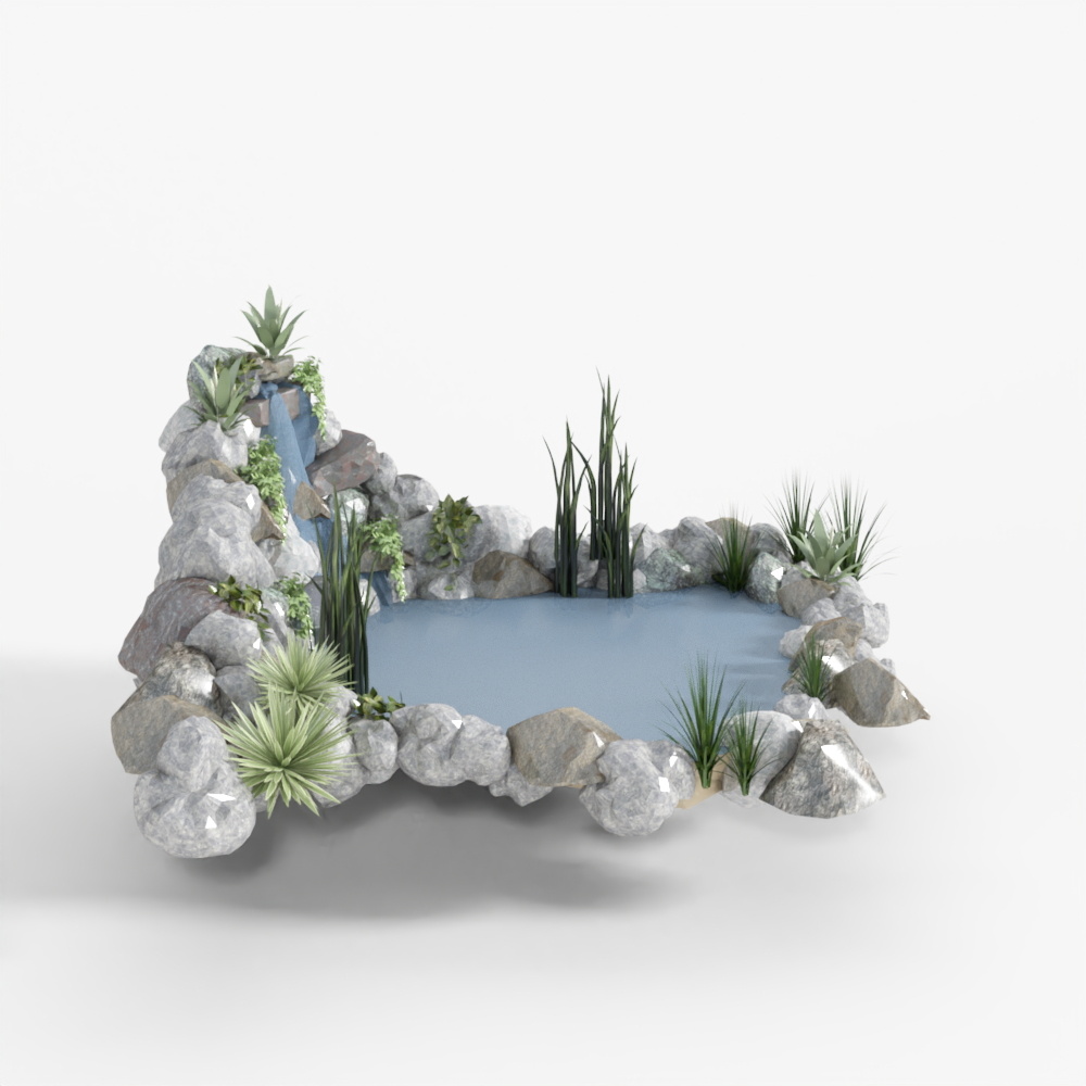 ชิ้นส่วนน้ำในสวนสมัยใหม่