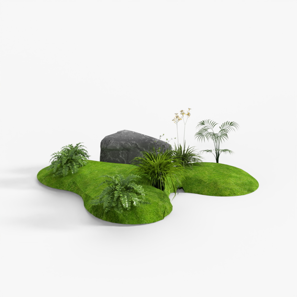 Modern garden landscape sketch