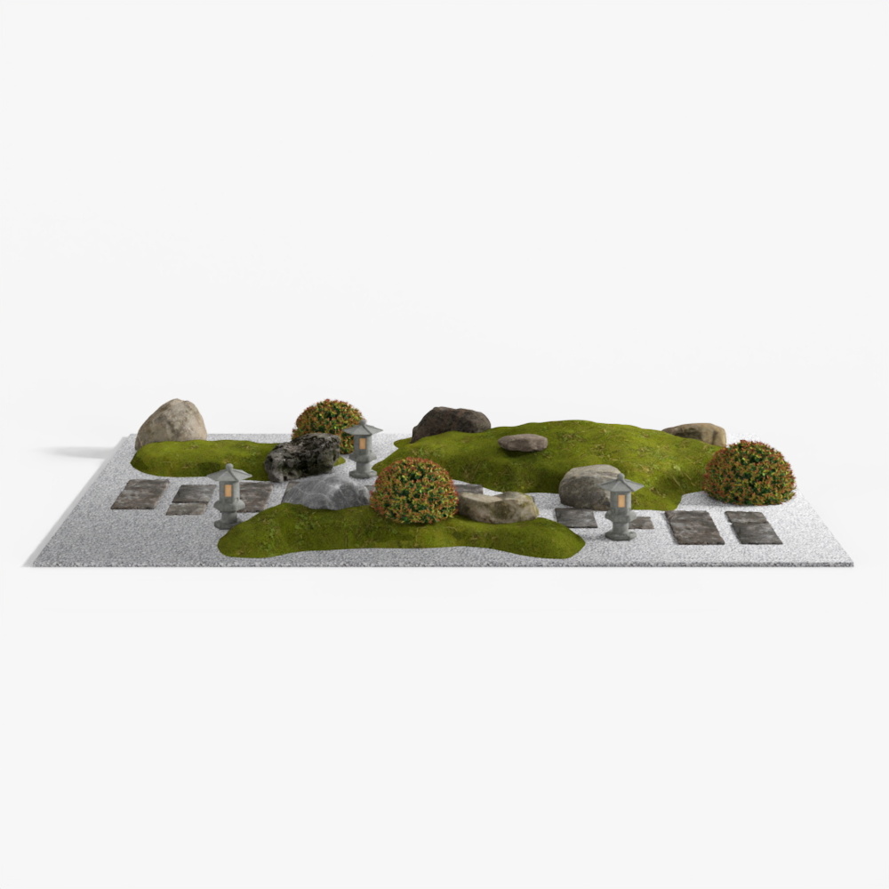Zen Garden 3D Model for Tranquil Spaces