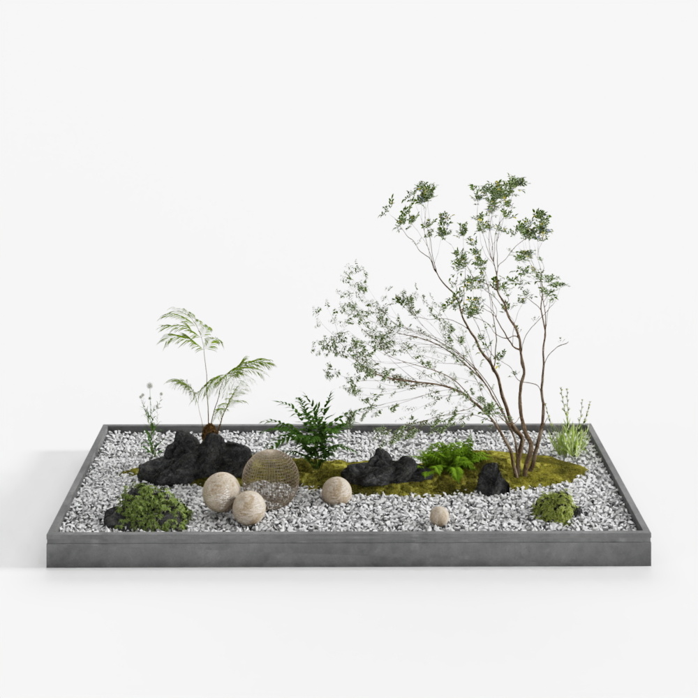 Modern plant combination landscape sketch