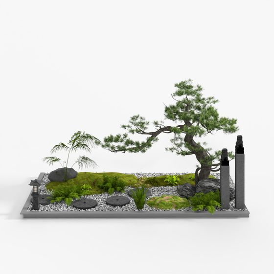 Zen Garden Miniature 3D model