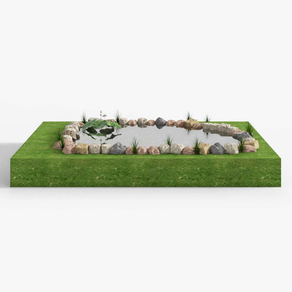 Ecological lotus pond landscape