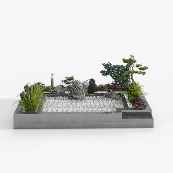 Zen Garden 3D model - Tranquil Beauty