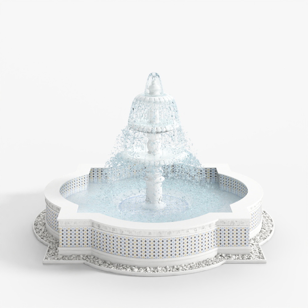 야외 공원 분수