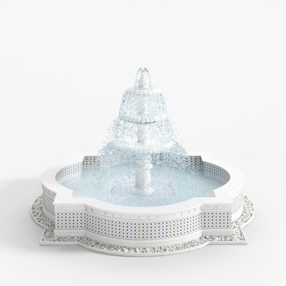 야외 공원 분수