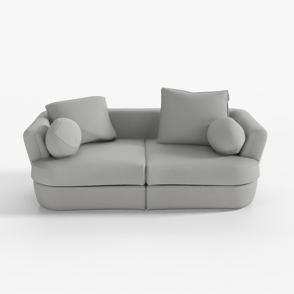 Jakomo Powder 3-Seater Yarn-Weave Fabric Sofa