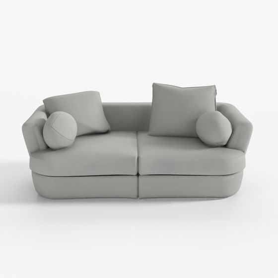 Jakomo Powder 3-Seater Yarn-Weave Fabric Sofa