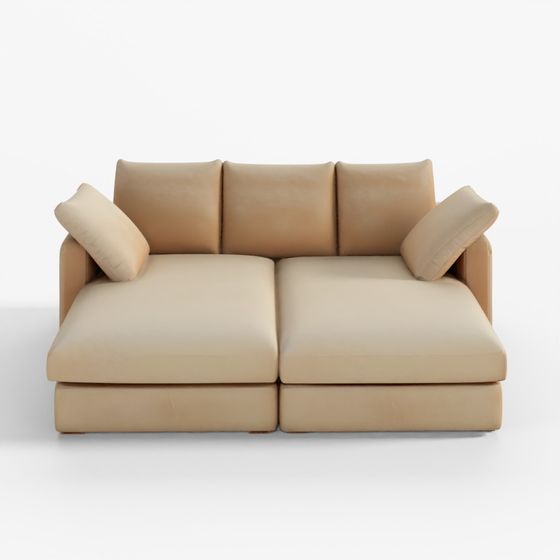 Jakomo Calif 3-Seater Bed Corner Verona Fabric Sofa