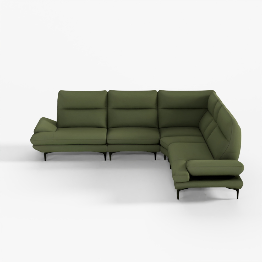 Divano Angolare Funzionale 4 Posti in Pelle Naturale Dona Jakomo Claire II