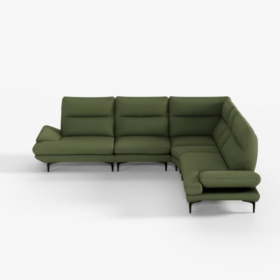 Divano Angolare Funzionale 4 Posti in Pelle Naturale Dona Jakomo Claire II