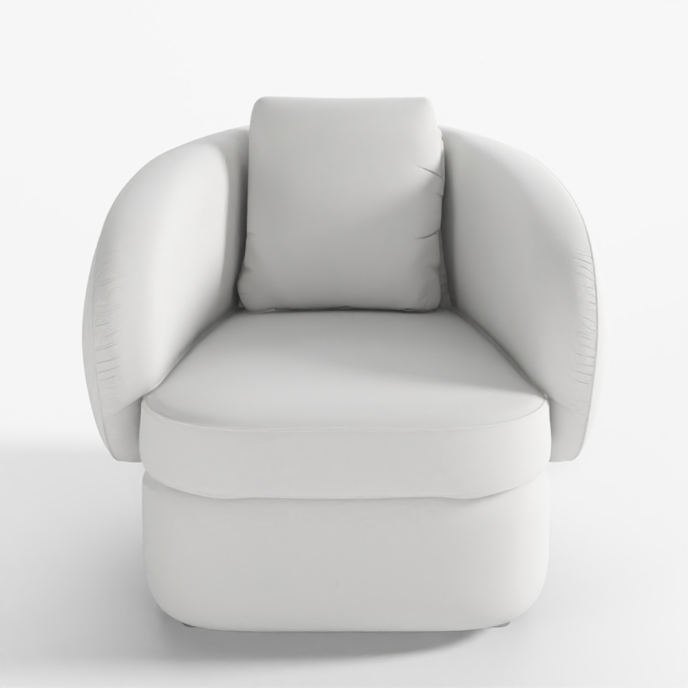 Jakomo Puree 1-Seater Faux-weave Fabric Sofa