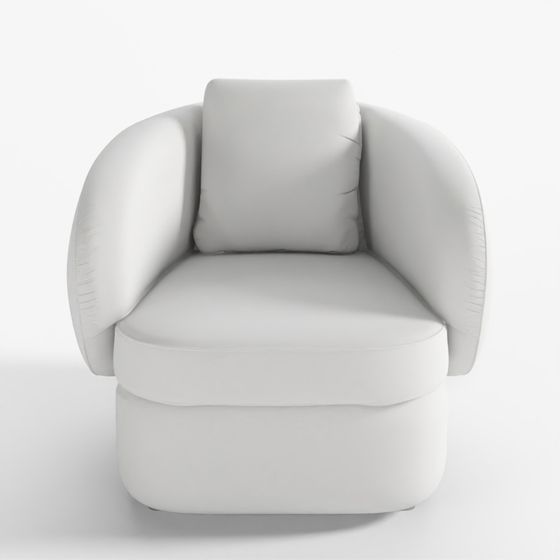 Jakomo Puree 1-Seater Faux-weave Fabric Sofa