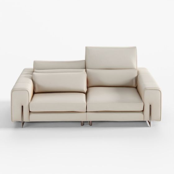 Ghế Sofa Da Aniline Tự Nhiên Vân Co Lại Chức Năng 3 Người Jakomo Luke High