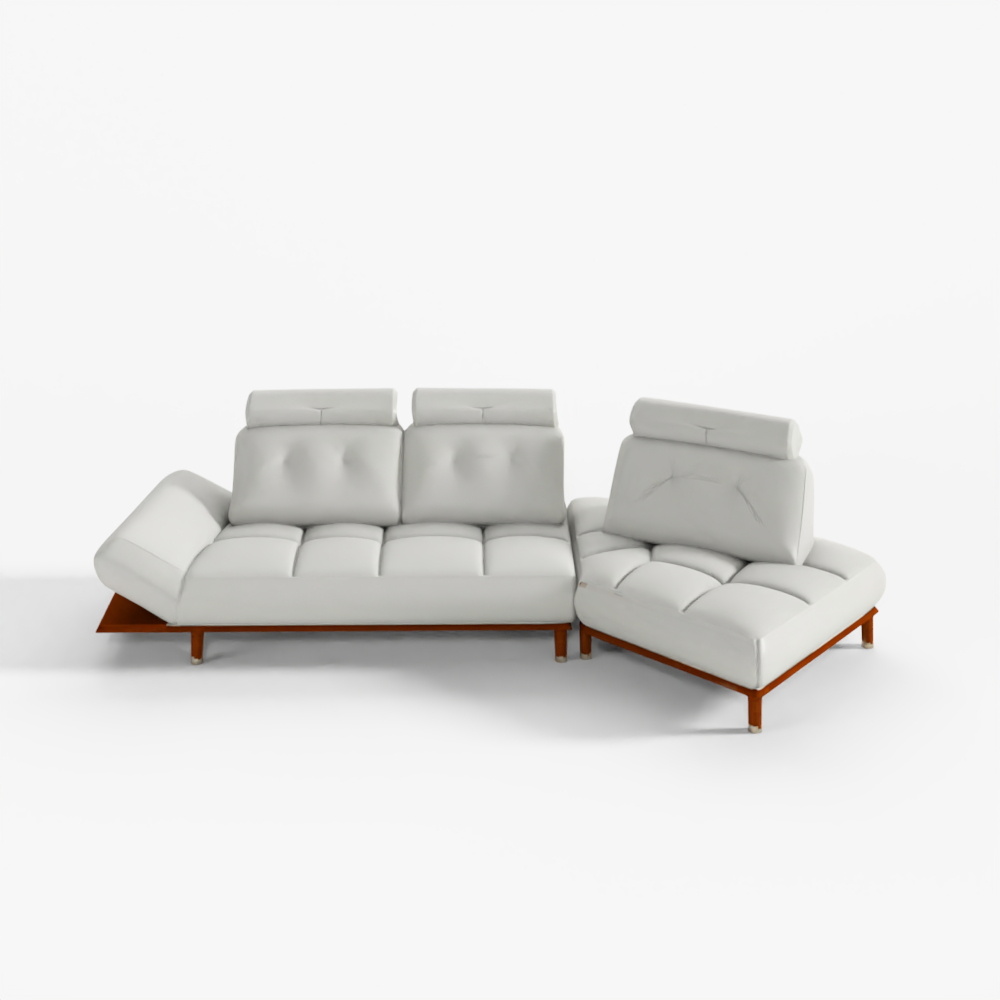 Jakomo Rubber Duck 4-Person Diagonal Couch Functional Terzo Natural Sofa