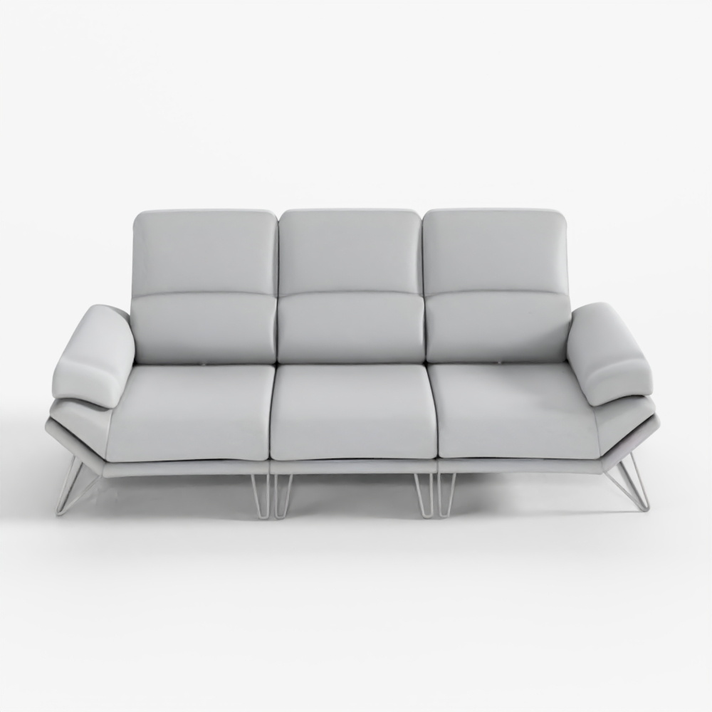 Canapé 3 places Jakomo Verus en cuir pleine fleur Vittelo naturel