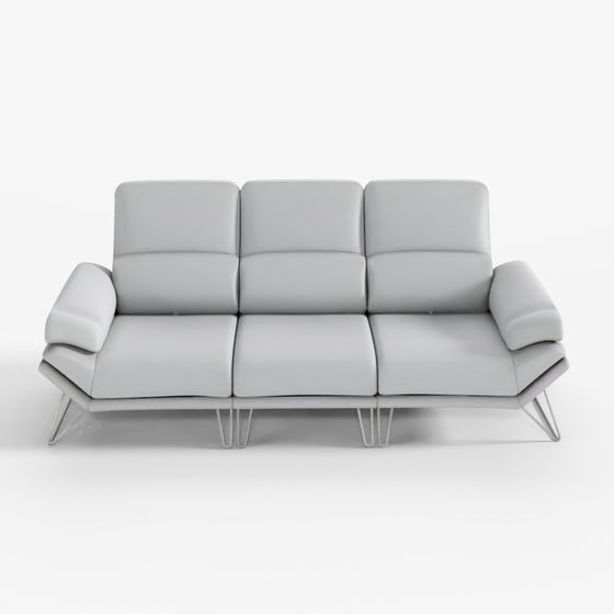 Canapé 3 places Jakomo Verus en cuir pleine fleur Vittelo naturel