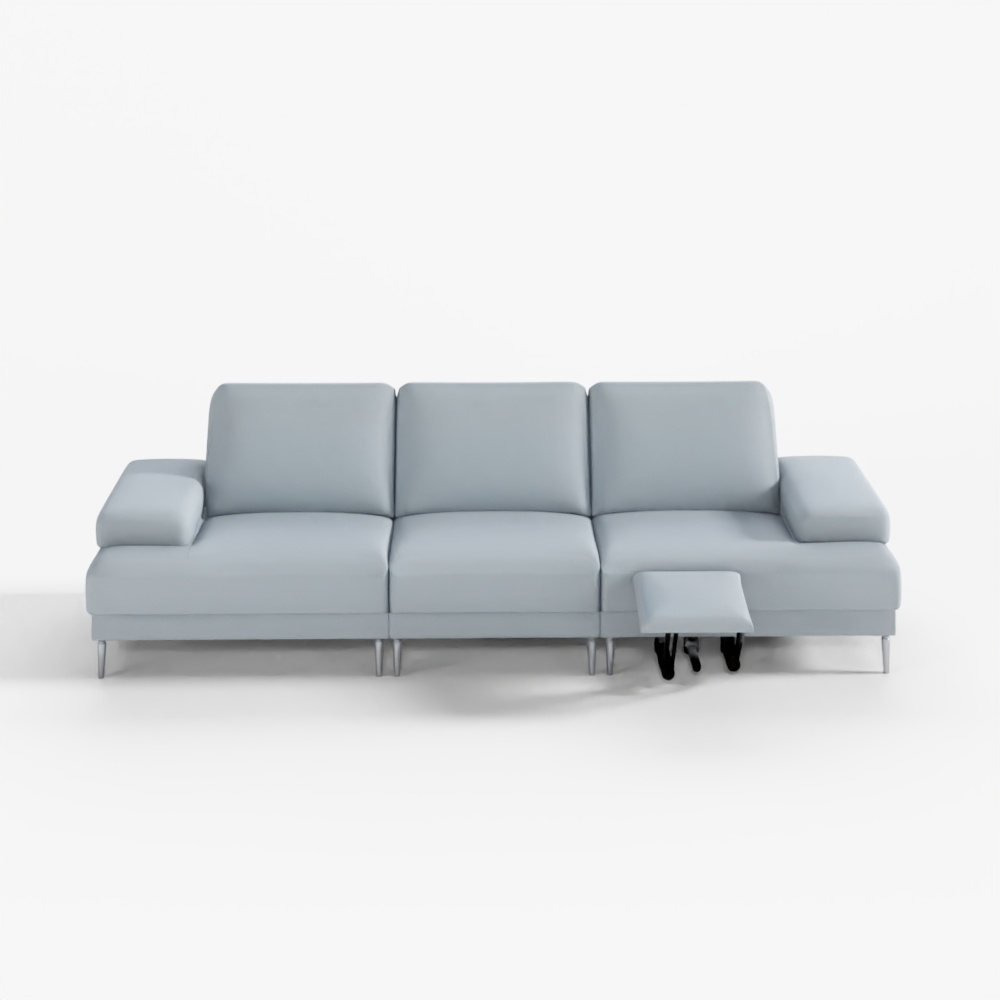 Jakomo Aus 4-Person Footrest Functional Serena Fabric Sofa