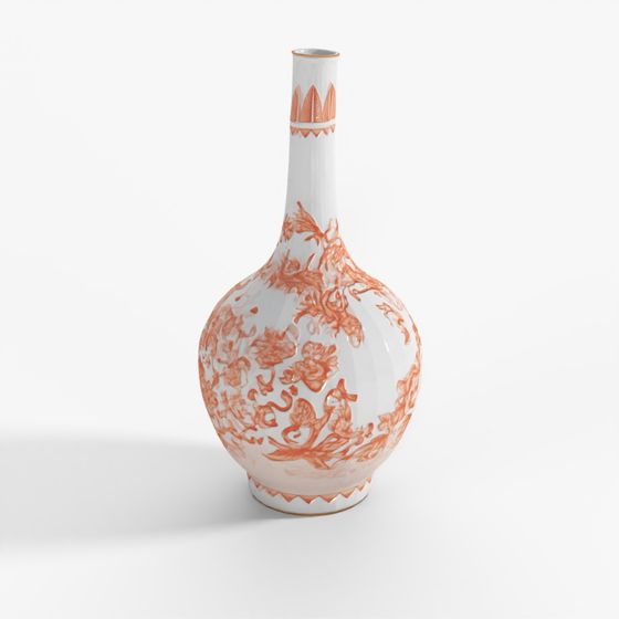 INDIGO Burnt Orange Porcelain Flower Vase
