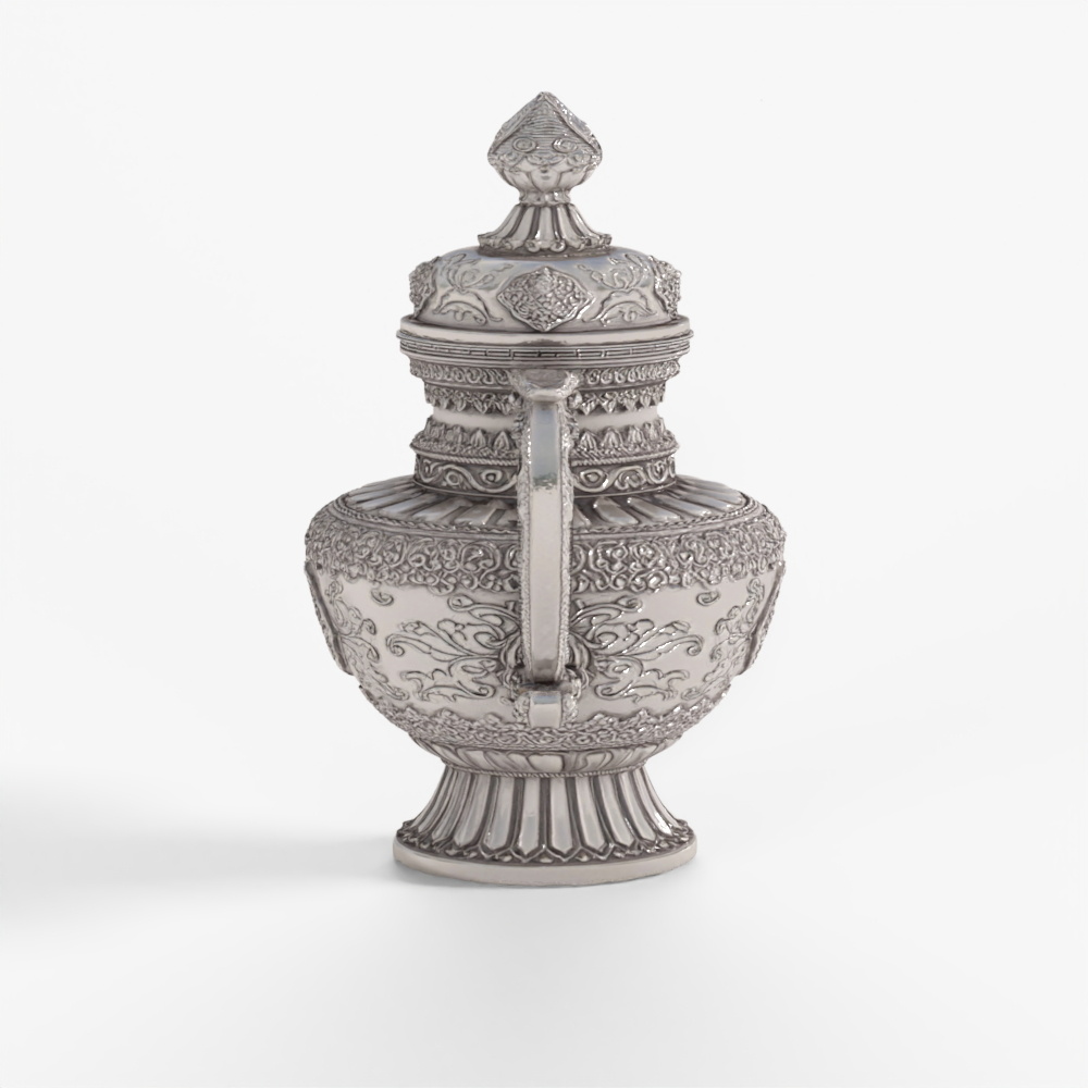 INDIGO Vintage Silver Plated Tibetan Teapot - 1970