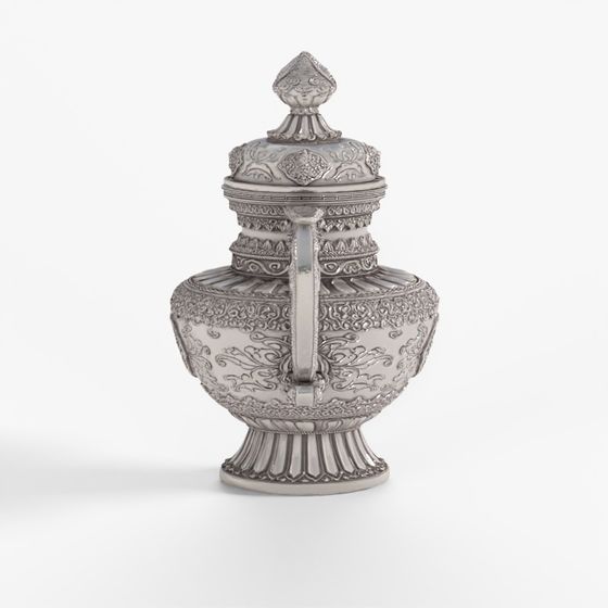 INDIGO Vintage Silver Plated Tibetan Teapot - 1970