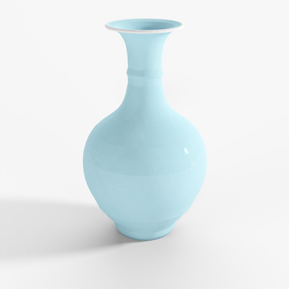 INDIGO Small Blue & White Porcelain Bottle Vase