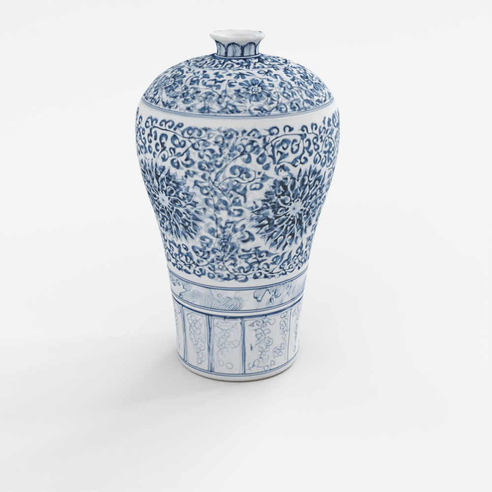 INDIGO Provincial Style Blue & White Porcelain Meiping