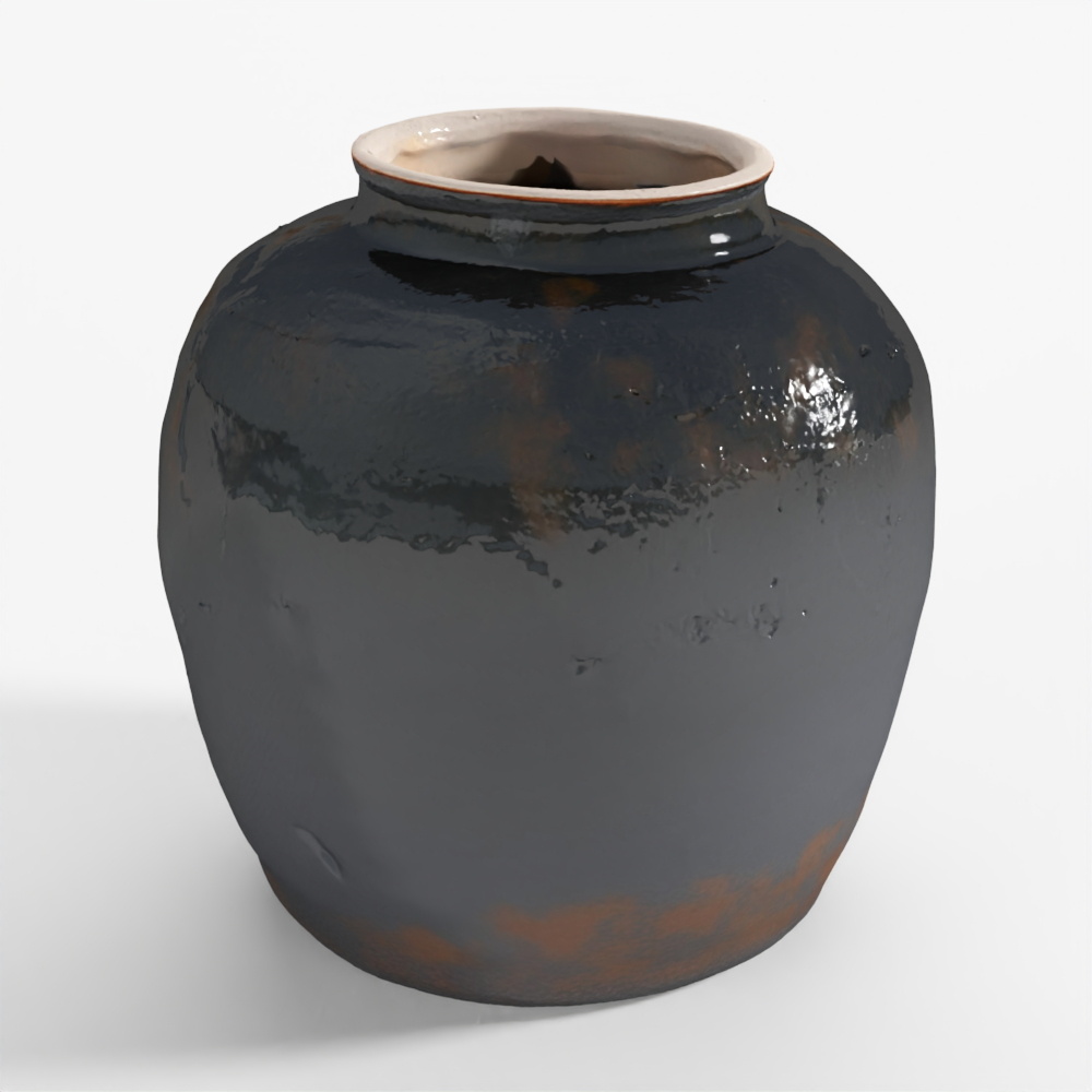 INDIGO Blue & White Porcelain Ginger Jar - Scholar Design