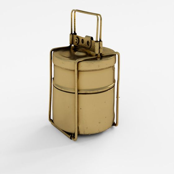 LX 2 Tier Indian Vintage Brass Tiffin Box Set - Campa