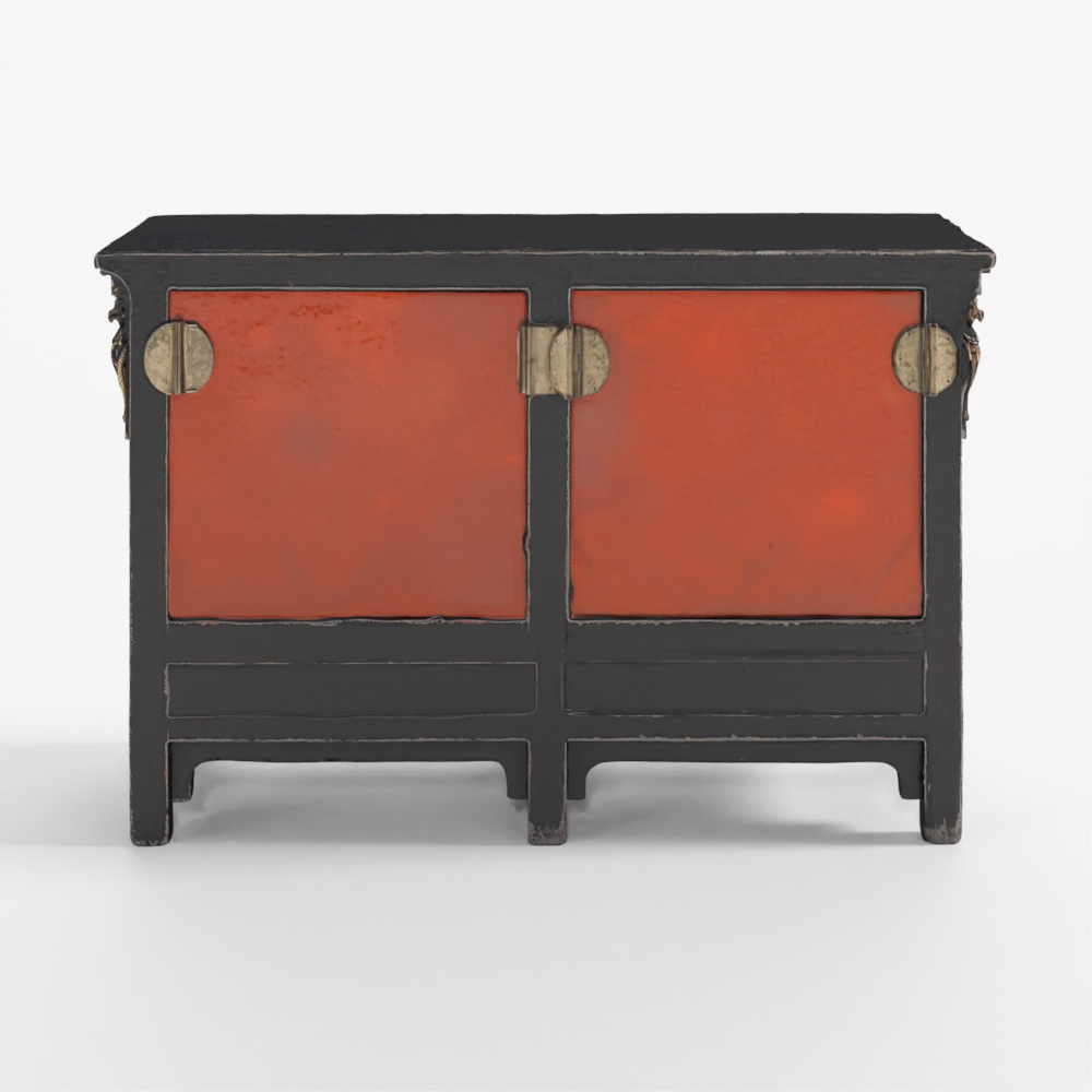 INDIGO Black Lacquer Sideboard From Shanxi - 18th Century