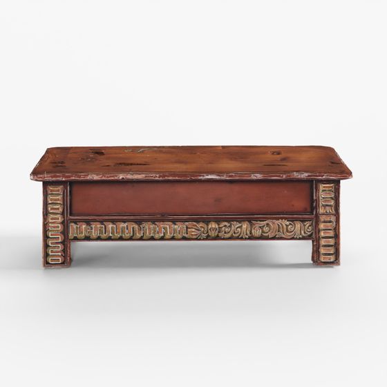 INDIGO Antique Painted Tibetan Choksar - 19th Century