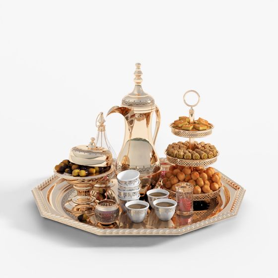 Decorative Model of Arabic Coffee with Sweets