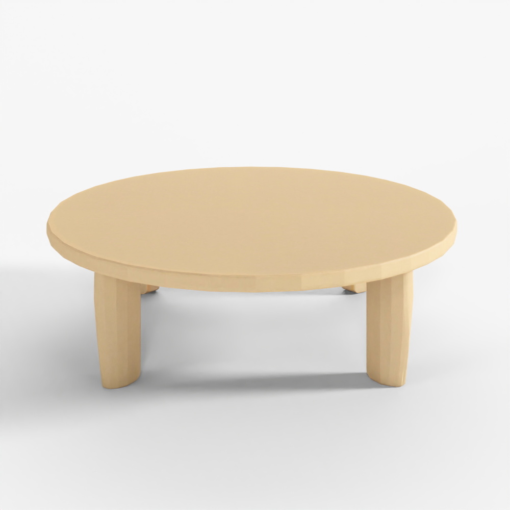 柏木禪意圓形矮桌